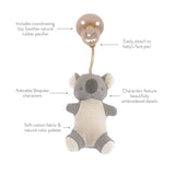*NEW OPTIONS* Bitzy Pal Natural Rubber Pacifier & Plush: Bear