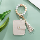 Silicone Wristlet Wallet Keychain - Cute Card Holder Case: Lepoard