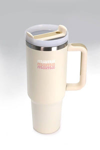 40oz STAINLESS STEEL TUMBLER MAMA | TB40OZ MAMA: MAMA OFF WHITE