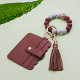 Silicone Wristlet Wallet Keychain - Cute Card Holder Case: Lepoard