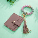 Silicone Wristlet Wallet Keychain - Cute Card Holder Case: Lepoard