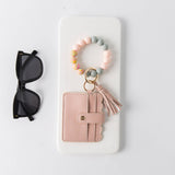 Silicone Case Case - Wallet Keychain Bracelet Card Holder: Orange