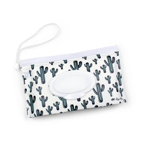 Take & Travel™ Pouch Reusable Wipes Case: Cactus