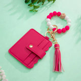 Silicone Wristlet Wallet Keychain - Cute Card Holder Case: Cinquefoils