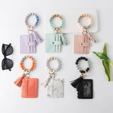 Silicone Case Case - Wallet Keychain Bracelet Card Holder: Orange