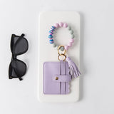Silicone Case Case - Wallet Keychain Bracelet Card Holder: Orange