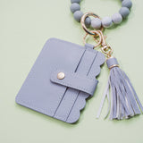 Silicone Wristlet Wallet Keychain - Cute Card Holder Case: Lepoard