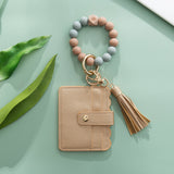 Silicone Wristlet Wallet Keychain - Cute Card Holder Case: Lepoard