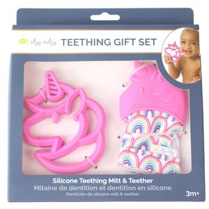 Teething Mitt & Teether Gift Set Unicorn