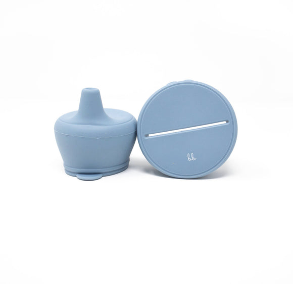 Silicone Snack & Sippy Lids Set Slate