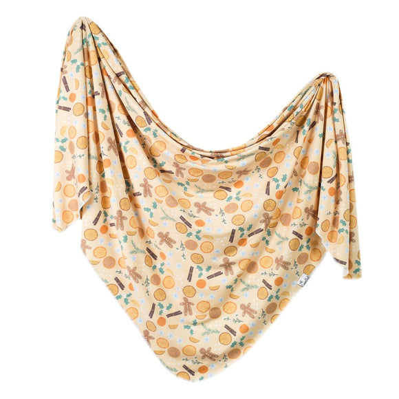 Knit Swaddle Blanket Cider