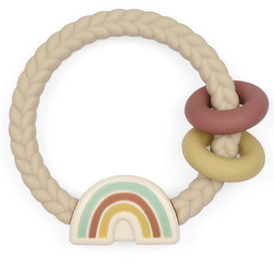 Ritzy Rattle™ Silicone Teether Neutral Rainbow