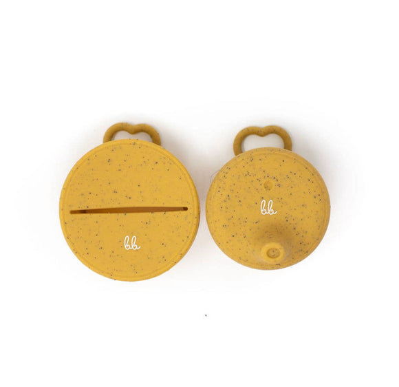 Silicone Snack & Sippy Lids Set Oak Bull Speckled